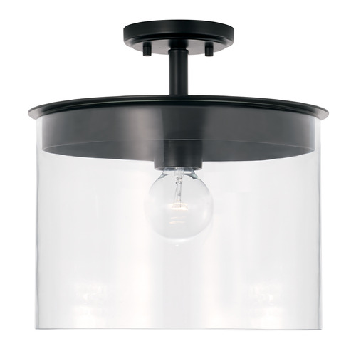 Mason Small Dual Mount Pendant in Matte Black by HomePlace Lighting