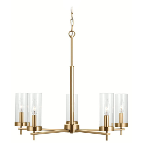 Visual Comfort Studio Collection Zire Satin Brass Chandelier