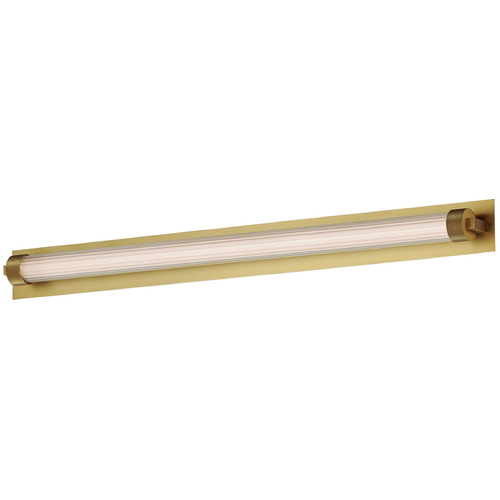 Doric Natural Aged Brass LED Vertical Bathroom Light by ET2 Lighting