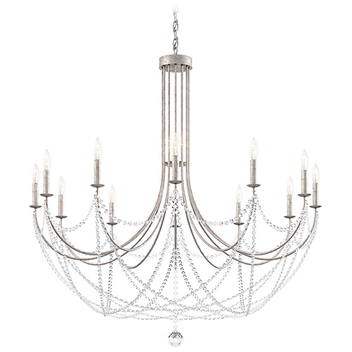 Schonbek Worldwide Lighting Verdana Antique Silver Chandelier