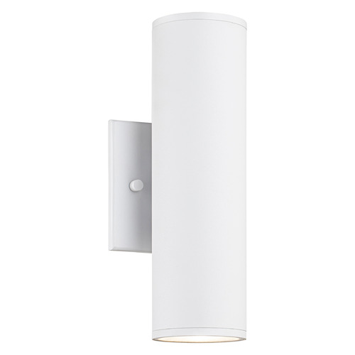 Tubular Matte White LED Outdoor Wall Light by Matteo Lighting