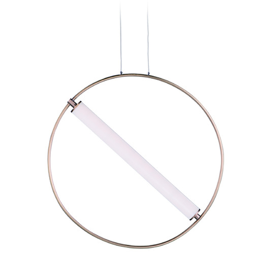 ET2 Lighting Et2 Flare Black & Soft Gold LED Pendant Light with Cylindrical Shade E23275-93BKSFTG