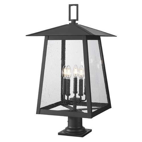 Z-Lite Rainer Black Post Light