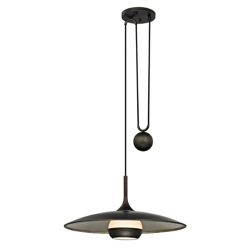 Troy Lighting Alchemy 24-Inch Counterweight Pendant in Vintage Bronze & Silver Leaf by Troy Lighting F5865