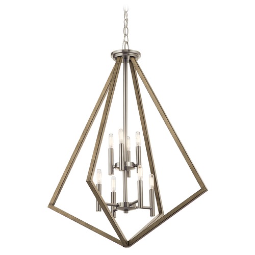Deryn 8-Light Distressed Antique Gray Chandelier by Kichler Lighting