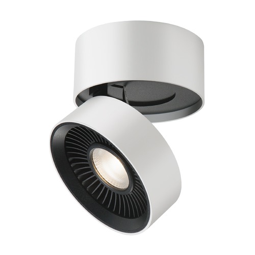 Kuzco Lighting Modern Brushed Nickel LED Flush Mount with White Shade 3000K 1343LM by Kuzco Lighting FM9405-WH