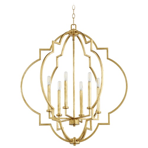 Quorum Lighting Dublin Gold Leaf Pendant by Quorum Lighting 6842-6-74