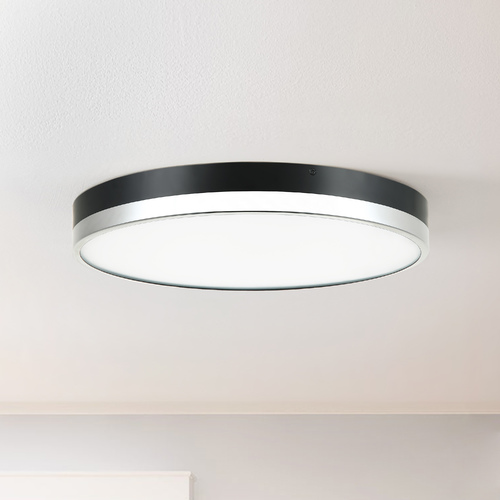 Matteo Lighting Tone Black & Chrome LED Flush Mount by Matteo Lighting M15302BKCH