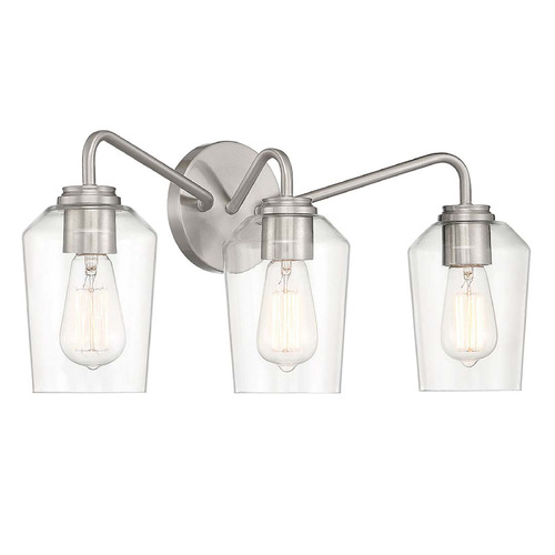 Shayna Brushed Polished Nickel Bathroom Light by Craftmade Lighting