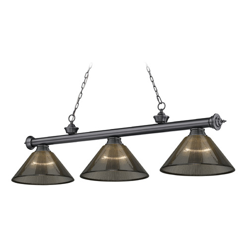 Cordon Bronze Plate Billiard Light by Z-Lite