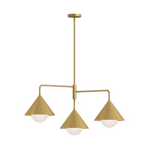 Remy 3-Light Chandelier in Brushed Gold by Alora Lighting