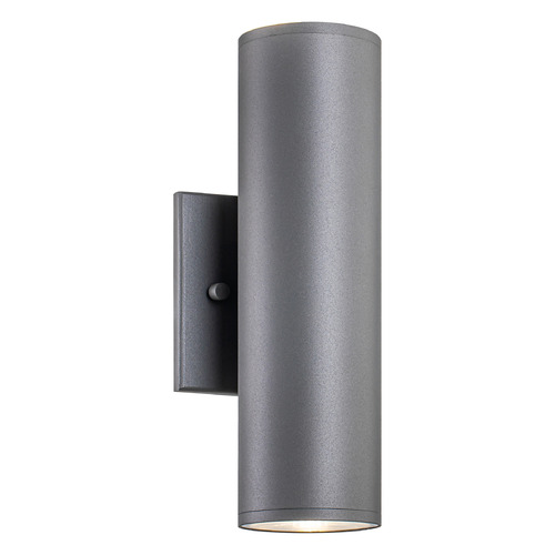 Tubular Grey LED Outdoor Wall Light by Matteo Lighting