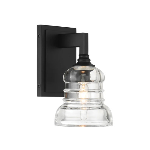Crystorama Lighting Gregory Wall Sconce in Matte Black by Crystorama Lighting GRG-1041-MK