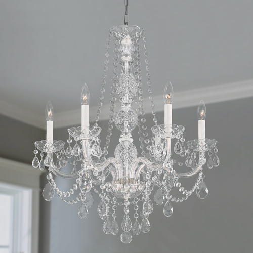 Six-Light Heritage Crystal Chandelier