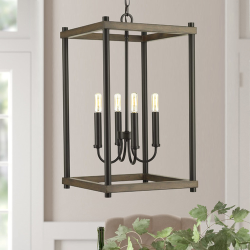 Progress Lighting Fontayne Antique Bronze 4-Light Pendant by Progress Lighting P500088-020