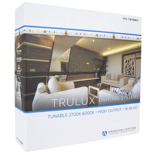 American Lighting Trulux TunAble CCT 24V LED Tape Light Kit 16.4-Foot by American Lighting HTL-TW-5MKIT