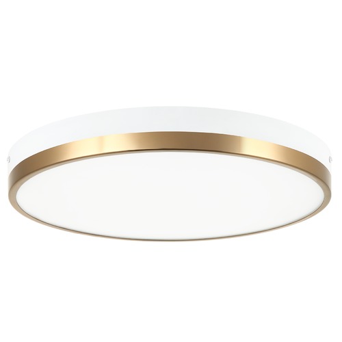 Tone White & Aged Gold LED Flush Mount by Matteo Lighting