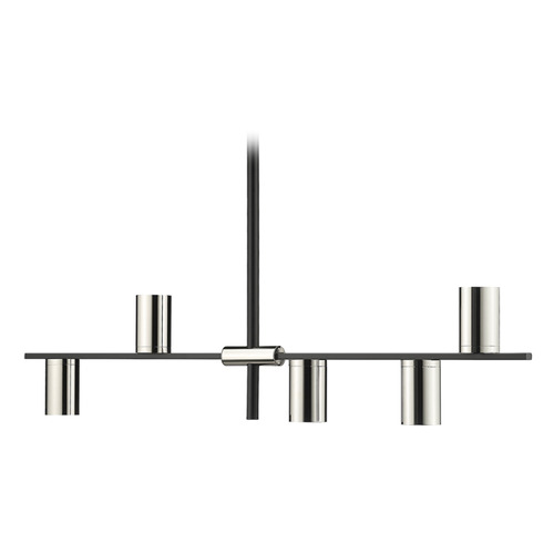 Z-Lite Calumet Matte Black & Polished Nickel Linear Light by Z-Lite 814-5L-MB-PN