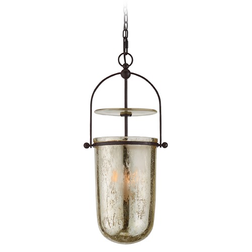 E.F. Chapman Lorford Tall Bell Lantern in Aged Iron by Visual Comfort Signature