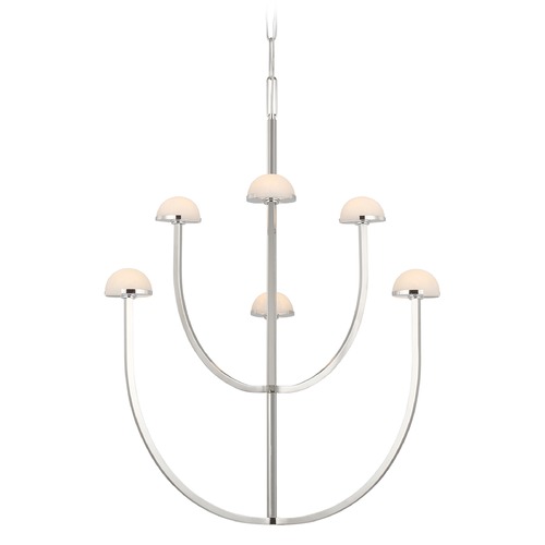 Kelly Wearstler Pedra Chandelier in Polished Nickel by Visual Comfort Signature
