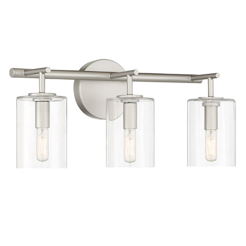 Hailie Satin Nickel Bathroom Light by Craftmade Lighting