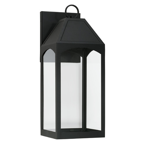 Capital Lighting Burton 20.50-Inch Outdoor Wall Lantern in Black by Capital Lighting 946321BK-GL