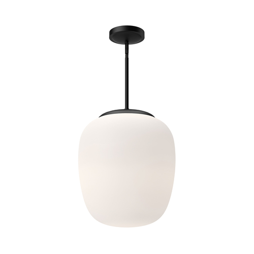 Alora Lighting Holden Matte Black Pendant Light with Oval Shade