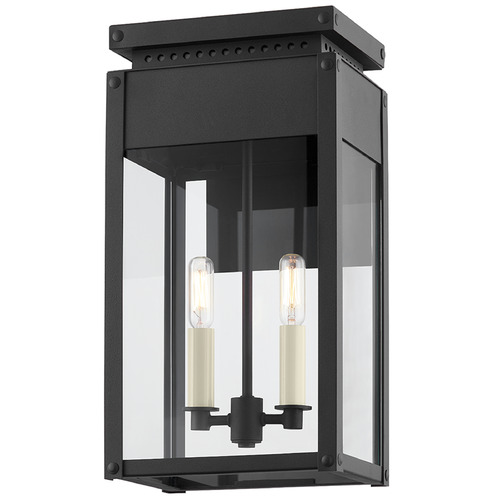 Troy Lighting Braydan Textured Black Outdoor Wall Light
