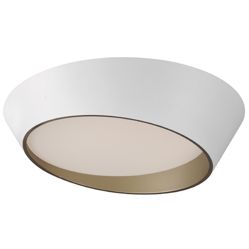 ET2 Lighting Slant White & Gold LED Flush Mount by ET2 Lighting E51032-WTGLD