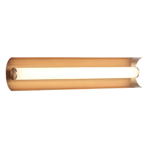 Norvan Aged Gold Brass LED Vertical Bathroom Light by Matteo Lighting