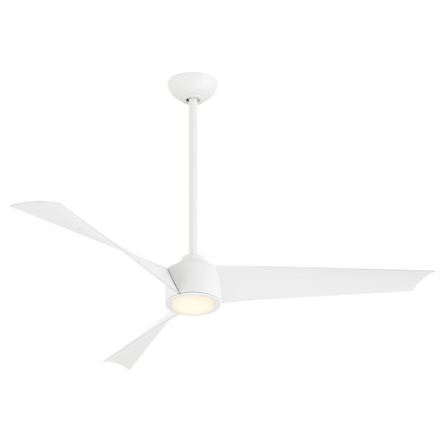 Pike 56-Inch LED Fan in Flat White by Minka Aire