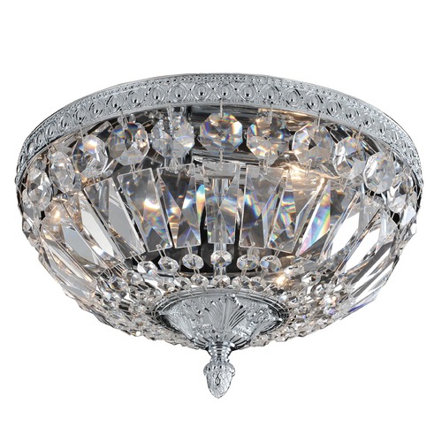 Lemire 3 Light Flush Mount with Chrome