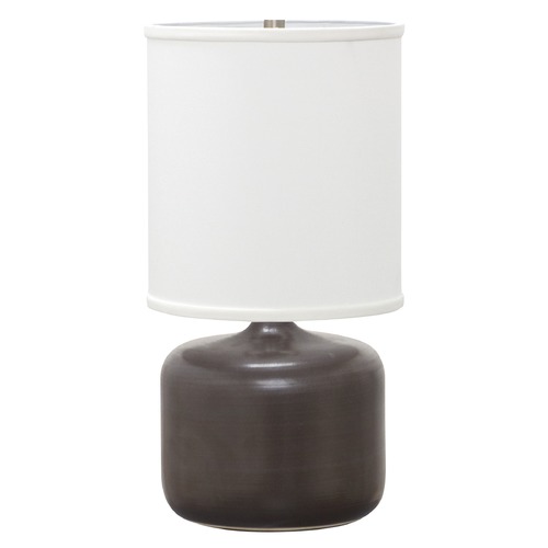 Scatchard Stoneware Black Matte Table Lamp by House of Troy Lighting