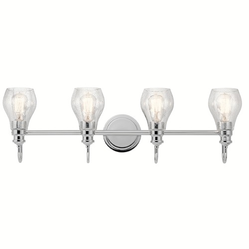 Kichler Lighting Seeded Glass Bathroom Light Chrome by Kichler Lighting 45393CH