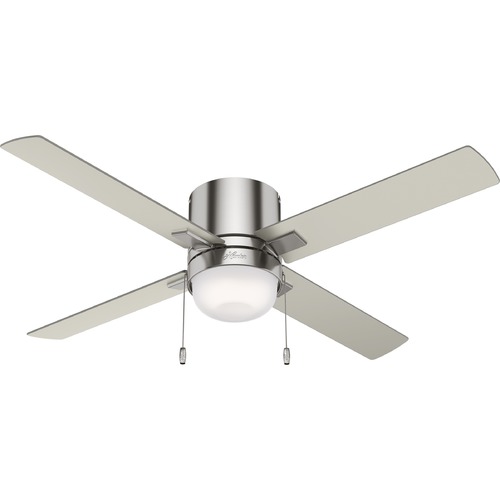 Hunter Fan Company Hunter Fan Company Minikin Brushed Nickel LED Ceiling Fan with Light 50953
