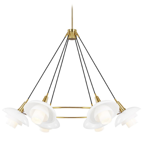Visual Comfort Studio Collection Ellen Degeneres Rossie Burnished Brass Chandelier