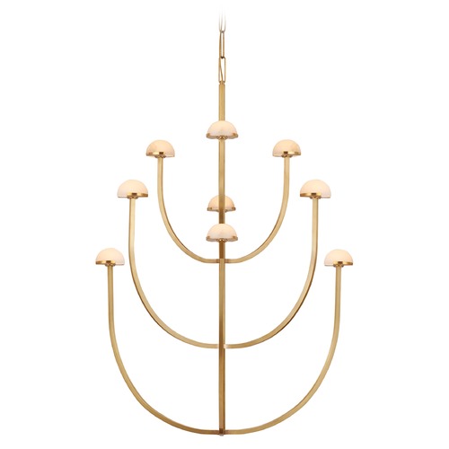 Visual Comfort Signature Collection Kelly Wearstler Pedra Chandelier in Antique Brass by Visual Comfort Signature KW5622ABALB