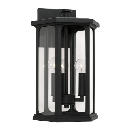 Capital Lighting Walton 16.25-Inch Outdoor Wall Lantern in Black by Capital Lighting 946631BK