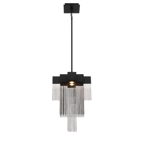 Bloomfield LED Mini Pendant in Matte Black by Eurofase Lighting