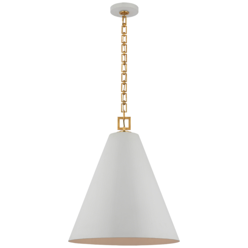 Visual Comfort Signature Collection Theo 21-Inch Pendant in Gold & Soft White by Visual Comfort Signature JN5323SW/G