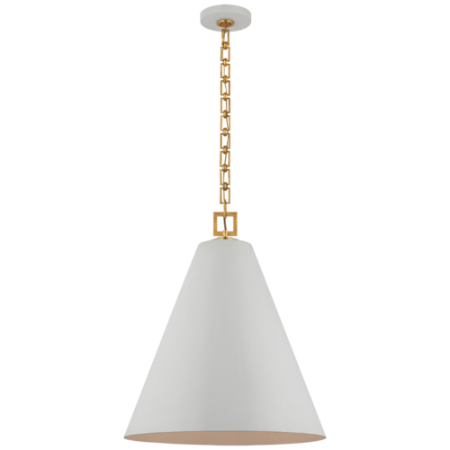 Theo 21-Inch Pendant in Gold & Soft White by Visual Comfort Signature