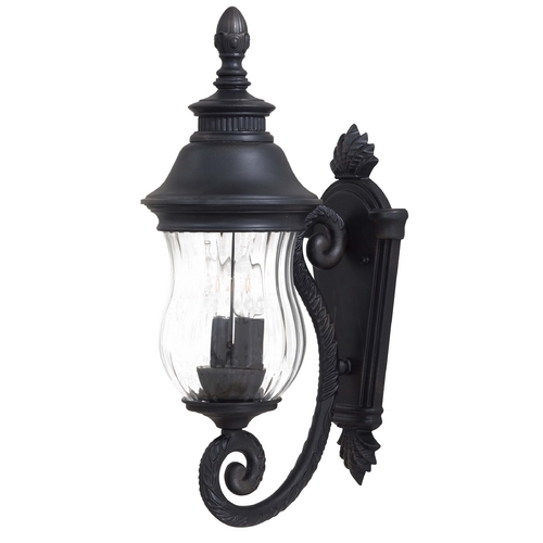 Outdoor Wall Light with Clear Glass in Heritage by Minka Lavery