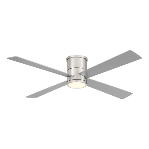 Falco Flush 54-Inch LED Fan in Nickel & Silver by Minka Aire