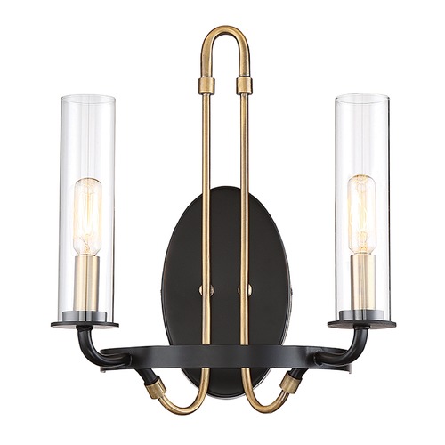 Savoy House Kearney Wall Sconce in Vintage Black & Warm Brass by Savoy House 9-8073-2-51