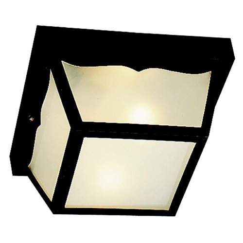 Kichler Lighting 10.50-Inch Outdoor Flush Mount in Black by Kichler Lighting 9322BK