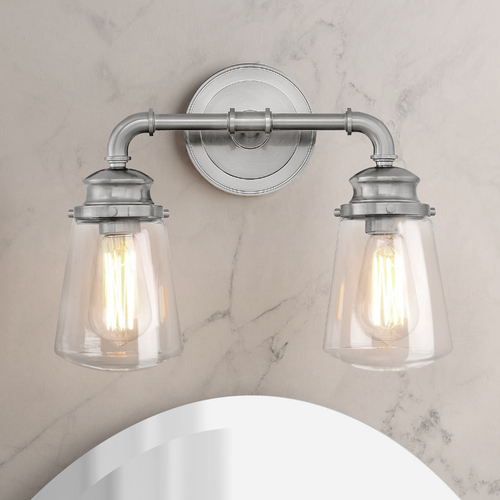 Hinkley Fritz 2-Light Brushed Nickel Bath Light by Hinkley Lighting 5032BN