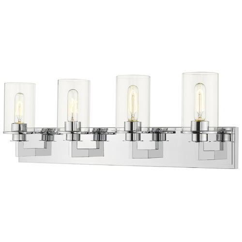 Z-Lite Savannah Chrome Bathroom Light by Z-Lite 462-4V-CH