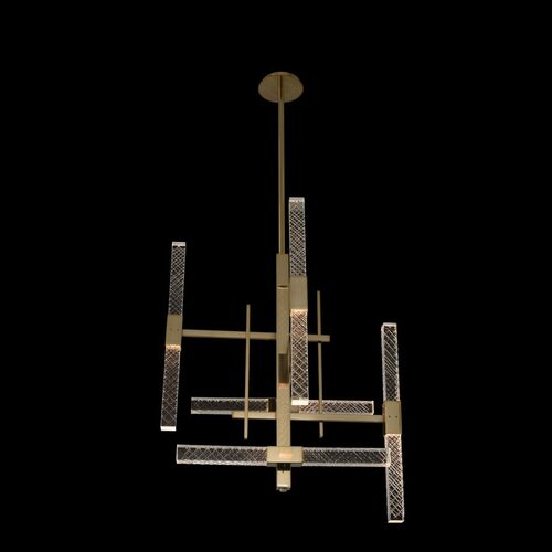 Apollo 10-Light LED Chandelier in Champagne Gold by Allegri Crystal