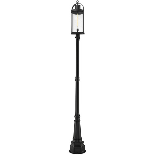 Roundhouse Black Post Light by Z-Lite