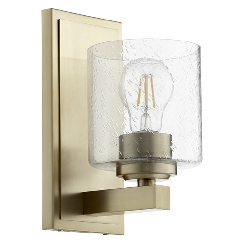 Aged Brass Sconce by Quorum Lighting